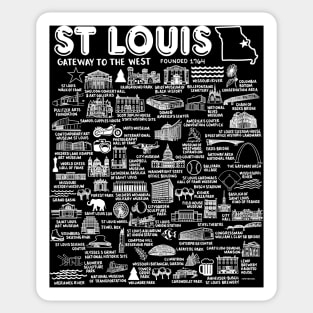 St Louis Map Sticker